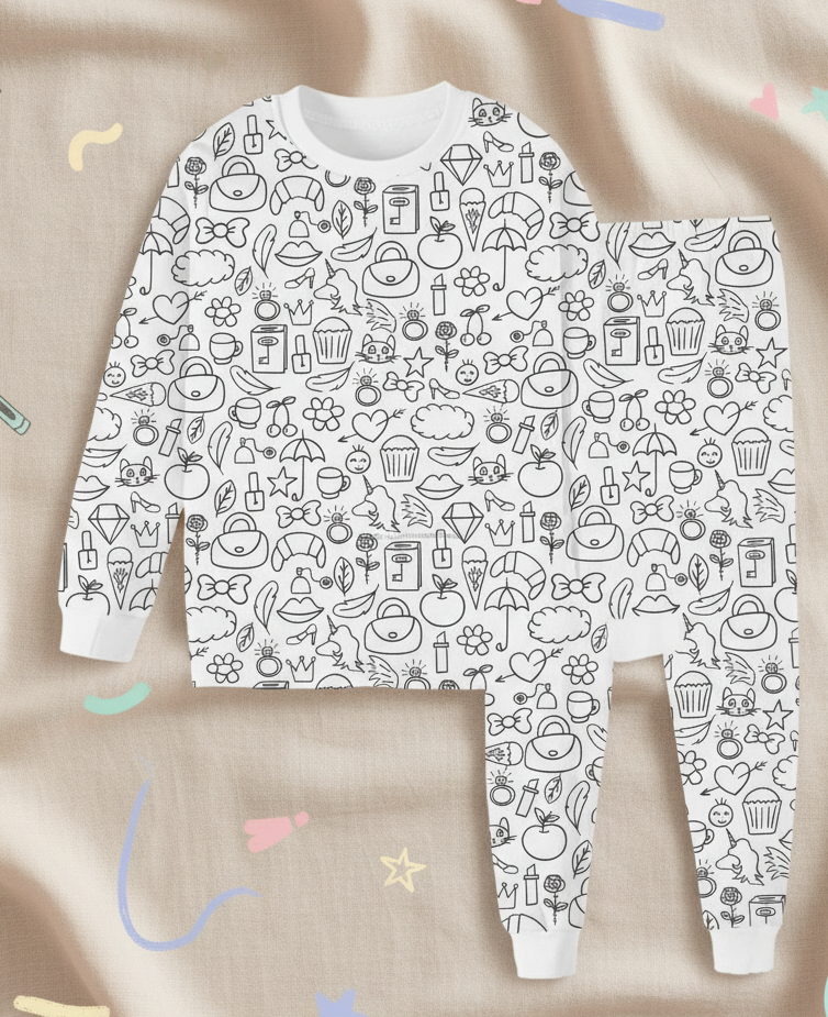 Back to Color - Pyjama Colorable Enfant Lavable et Réutilisable | 2-10 ans