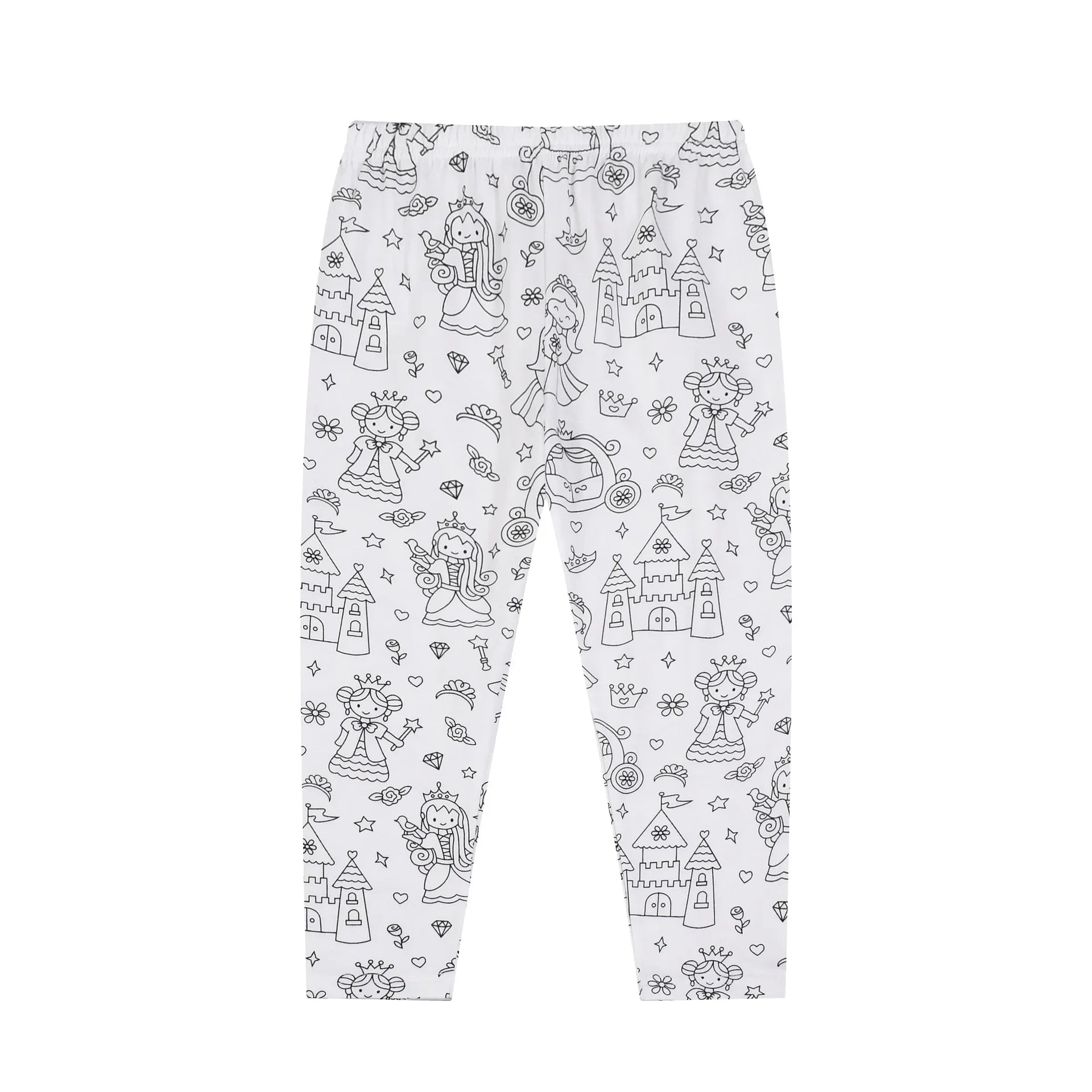 Pyjama en Coton Confortable pour Femmes et Enfants, Croquis, Coloriage, Dessin Animé, Bricolage, Graffiti Trempé, Station Indépendante T1, Ensemble de Vêtements de Nuit