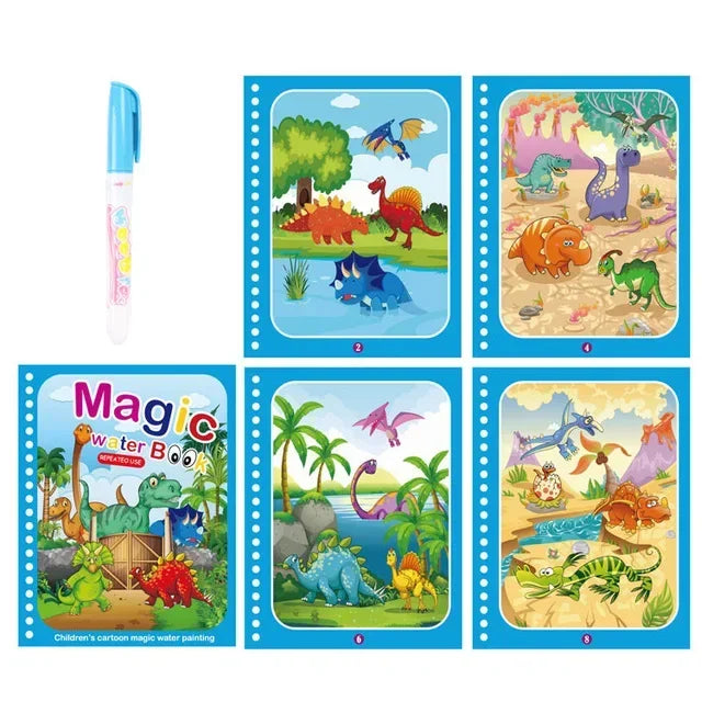 Livres de coloriage pour enfants, livre d'eau magique avec stylo de 2 à 4 ans, jouet éducatif d'apprentissage, jouets Montessori pour bébés