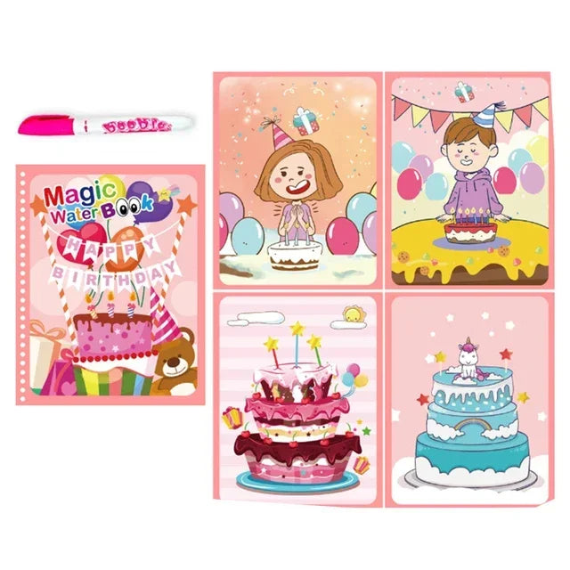 Livres de coloriage pour enfants, livre d'eau magique avec stylo de 2 à 4 ans, jouet éducatif d'apprentissage, jouets Montessori pour bébés
