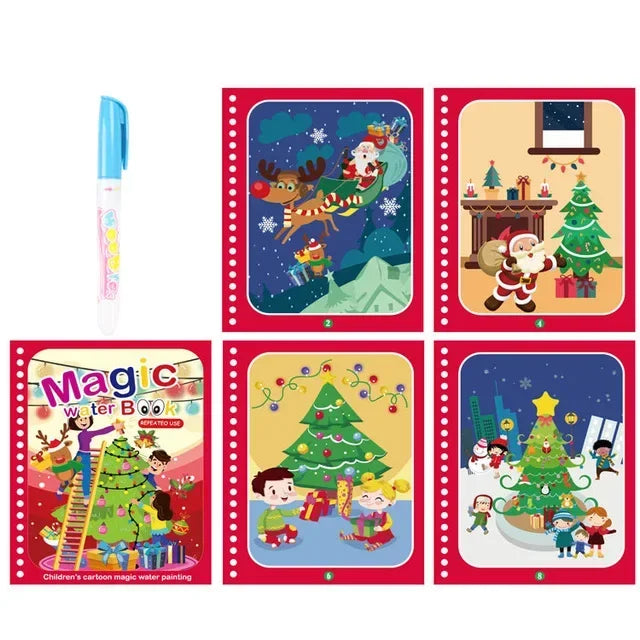 Livres de coloriage pour enfants, livre d'eau magique avec stylo de 2 à 4 ans, jouet éducatif d'apprentissage, jouets Montessori pour bébés