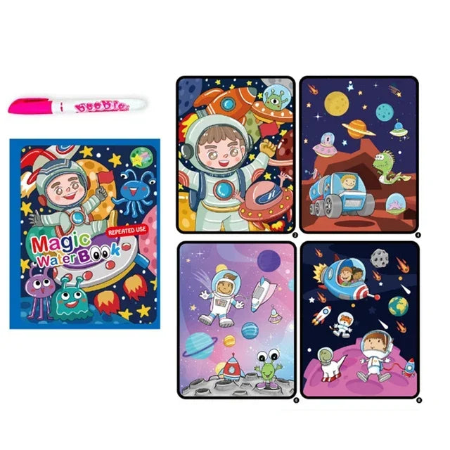Livres de coloriage pour enfants, livre d'eau magique avec stylo de 2 à 4 ans, jouet éducatif d'apprentissage, jouets Montessori pour bébés