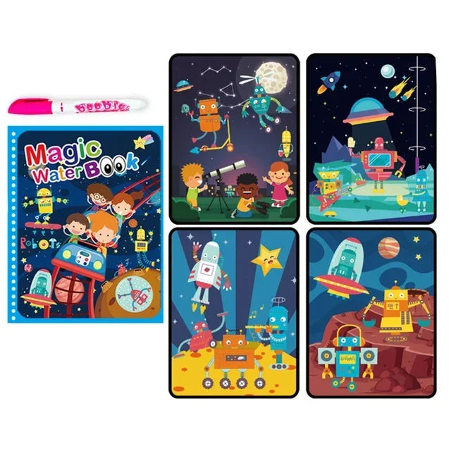 Livres de coloriage pour enfants, livre d'eau magique avec stylo de 2 à 4 ans, jouet éducatif d'apprentissage, jouets Montessori pour bébés