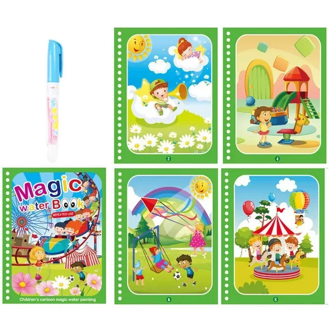 Livres de coloriage pour enfants, livre d'eau magique avec stylo de 2 à 4 ans, jouet éducatif d'apprentissage, jouets Montessori pour bébés